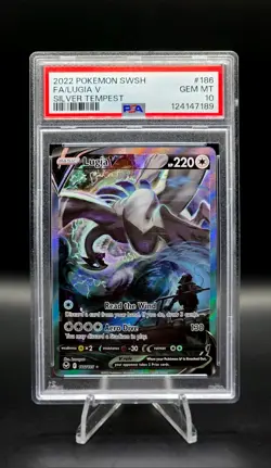 Pokemon Lugia v Alt Art TCG Silver Tempest SWSH Ultra Rare Card 186/195 PSA 10 - Image 1