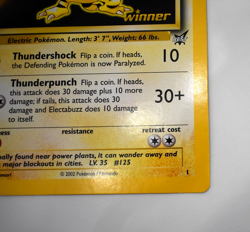 Electabuzz - 1 (Best of Game 1 Promo) 001 Jumbo Cards Regular - Image 4