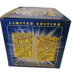 Pokemon Limited Edition 23K Gold Plated Trading Card Mewtwo 1999 unopened - Image 3