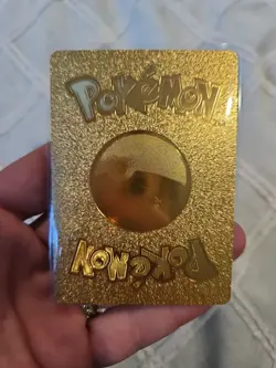Pikachu Gold Foil Fan Art Vinyl Textured Collector Pokemon Card Meal Time Pikach - Image 2
