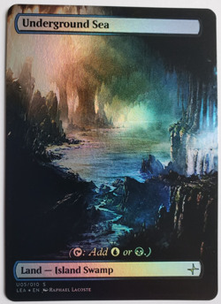Underground Sea FOIL Original Dual Land Proxy Card Custom Fantasy Art Design - Image 1