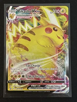 Pokemon TCG Sword & Shield Pikachu Vmax Black Star Promo Card SWSH286 - Image 1