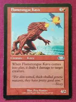 Magic The Gathering PLANESHIFT FLAMETONGUE KAVU red card MTG - Image 1