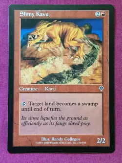 Magic The Gathering INVASION SLIMY KAVU red card MTG - Image 1