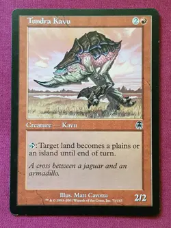 Magic The Gathering APOCALYPSE TUNDRA KAVU red card MTG - Image 1