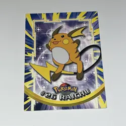 1999 Topps TV Animation Edition Raichu Pokemon Card #26 Non-Holo Black Logo - Image 1