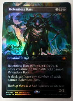 MTG Bloomburrow - Relentless Rats - FOIL Borderless - 0057 Special Guest (SPG) - Image 1
