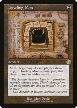 Howling Mine (Schematic) #83 (MP) Brothers' War BRR Magic MTG - Image 1