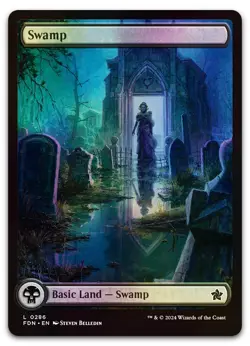 Swamp (0286) #286 (Foil) (NM) Foundations FDN Magic MTG - Image 1