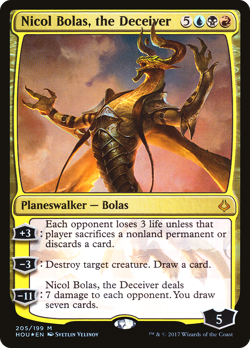 Nicol Bolas, the Deceiver #205 (Foil) (MP) Hour of Devastation HOU Magic MTG - Image 1