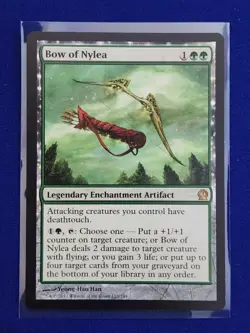 Bow of Nylea 153 MTG Theros Rare Green Legendary Enchantment Artifact Regular NM - Image 1