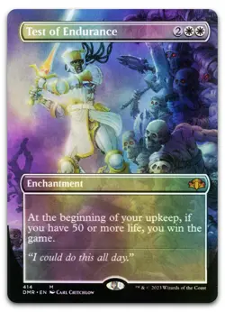 Test of Endurance (Borderless) #414 (Foil) NM Dominaria Remastered DMR Magic MTG - Image 1