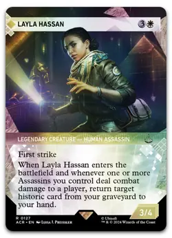 Layla Hassan (Showcase) #127 (Foil) (NM) Assassin's Creed ACR Magic MTG - Image 1