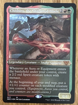 MTG Kamigawa Neon Dynasty Commander, Chishiro, the Shattered Blade - Foil Thick - Image 1