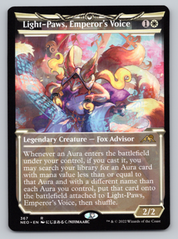 Light-Paws, Emperor's Voice Showcase - Kamigawa: Neon Dynasty MTG - Image 1