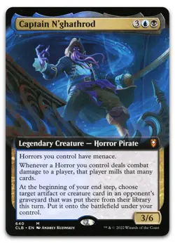 Captain N'ghathrod (Extended Art) #640 (NM) Baldur's Gate CLB Magic MTG - Image 1
