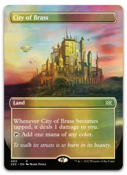 City of Brass (Borderless) #403 (Foil) (NM) Double Masters 2022 2X2 Magic MTG - Image 1