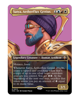 Satya, Aetherflux Genius - Borderless Commander: Modern Horizons 3 - Image 1