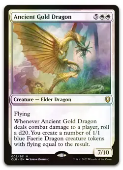 Ancient Gold Dragon #3 (Foil) (NM) Baldur's Gate CLB Magic MTG - Image 1