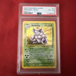 1999 Pokemon Game Base NIDOKING 11/102 Holo Original ** PSA 6 EX - MINT ** - Image 1