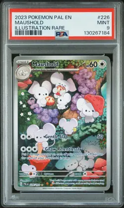 2023 POKEMON PAL EN-PALDEA EVOLVED ILLUSTRATION RARE #226 MAUSHOLD PSA 9 - Image 1