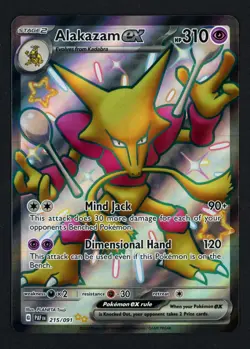Alakazam ex 215/091 SV: Paldean Fates Shiny Ultra Rare Pokemon TCG - Image 1