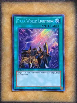 Yugioh Dark World Lightning LCJW-EN249 Secret Rare 1st Ed NM - Image 1