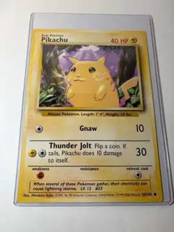 2000 Pikachu Pokemon JUMBO Card Top Deck Magazine Promo #58/102 PSA 7 2000 - Image 3