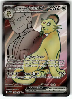 Team Rocket's Persian ex - 219/182 SV10: Destined Rivals NM Pokemon Card TCG - Image 1