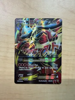 Pokemon TCG M Lucario EX Holo Full Art Ultra Rare Card 55a/111 LP - Image 1