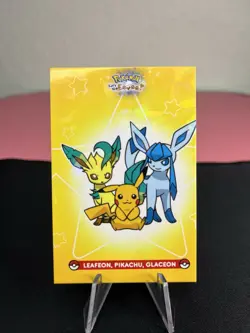 Pikachu Glaceon Leafeon Pokemon Let’s Go Eevee Card Database Series Holo - NM - Image 1