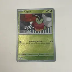 Pokemon TCG SV-Twilight Masquerade Applin #17/167 Common Reverse Holo Card - Image 1