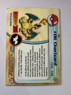 Pokemon Charizard #06 Holo Foil Topps Card 1999 - Image 2