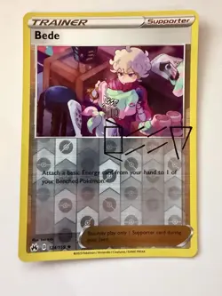 Pokemon Card Bede Crown Zenith Reverse Holo Rare 124/159 Near Mint - Image 1