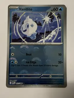 Pokemon Card Vanillite 027/086 Poke Ball Reverse Holo S&V White Flare - Image 1