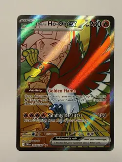 Pokemon TCG Ethans Ho-Oh EX Card Destined Rivals Ultra Rare 209/182 NM - Image 1