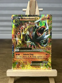 Pokemon TCG Mega-Houndoom-EX Holo Rare Card Breakthrough 22/162 - Image 1