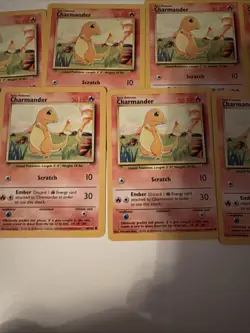 Pokemon Base Set Charmander Card 46/102 NM Condition Lot of 10 for Cheap!! - Image 3