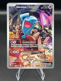 Team Rocket's Wobbuffet 203 Sv: Scarlet & Violet Promo Cards Holo NM - Image 1