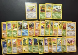 Vintage WOTC Pokemon Card 1999 Jungle Complete Non Holo Uncommon Lot x33 LP-MP - Image 1