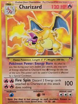 Pokemon Card Charizard 3/110 Legendary Collection Non Holo Rare Vintage PSA 6 - Image 5