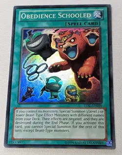 LVAL-EN088 Obedience Schooled Super Rare NM Yugioh Card - Image 1
