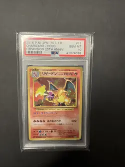 Pokemon Charizard Card 011/087 CP6 20th Anniversary Holo 1st Edition PSA 10 - Image 1