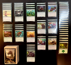 Magic The Gathering-Foundations-60 Card Standard Deck-Ready Play w/Rares Sleeved - Image 1