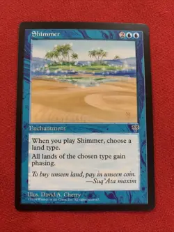 Shimmer Mirage NM Blue Rare MAGIC THE GATHERING MTG CARD - Image 1
