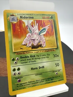 Pokemon TCG Nidorino Base Set Unlimited Uncommon Card 37/102 WOTC Vintage - Image 3