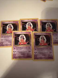 Jynx 31/102 1999 English Base Set Pokemon Card Near Mint (NM) LP! Lot of 5! - Image 1