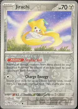 Jirachi 126/182 SV04: Paradox Rift Reverse Holo - Pokemon Card - Image 1