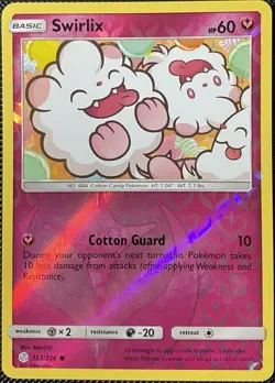 Swirlix 153/236 Sm-Cosmic Eclipse Reverse Holo - Pokemon Card - Image 1