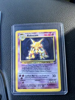 Pokemon Alakazam TCG Card 1/130 Base Set 2 Holo Unlimited Rare - Image 1